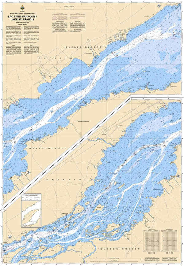 CHS Chart 1432: Lac Saint-François/Lake St. Francis - Captain's