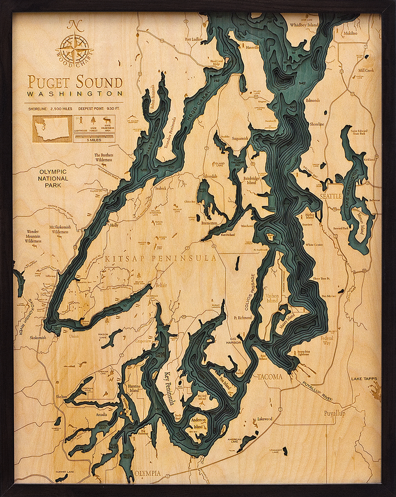 WoodChart of Puget Sound, Washington