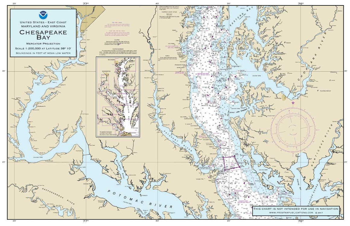 Nautical Placemat: Chesapeake Bay (MD/VA)