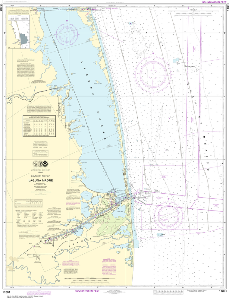 NOAA Chart 11301: Southern Part of Laguna Madre