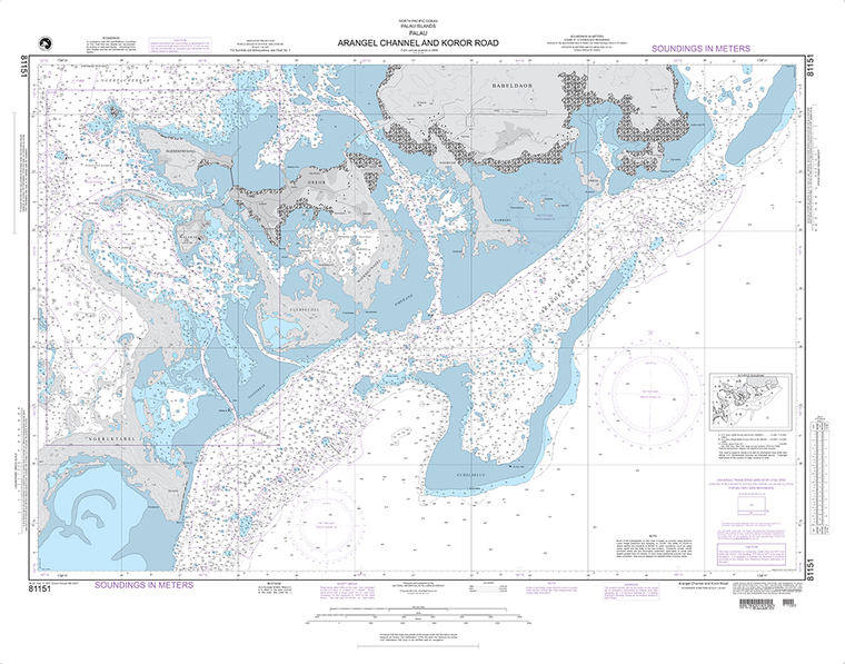NGA Chart 81151: Arangel Channel and Koror Road (Palau Islands)