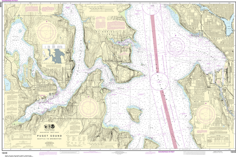 NOAA Chart 18449: Puget Sound - Seattle to Bremerton
