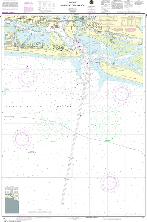 NOAA Chart 11547 Morehead City Harbor Captain's Nautical Books & Charts