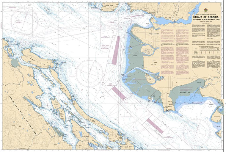 CHS Chart 3463: Strait of Georgia, Southern Portion/Partie Sud