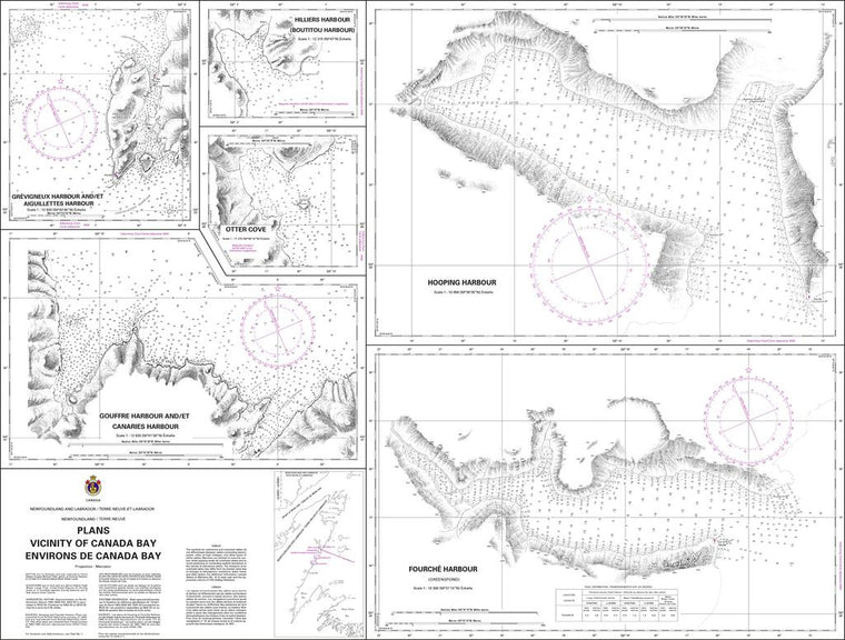 CHS Chart 4506: Plans: Vicinity of Canada Bay / Environs de Canada Bay