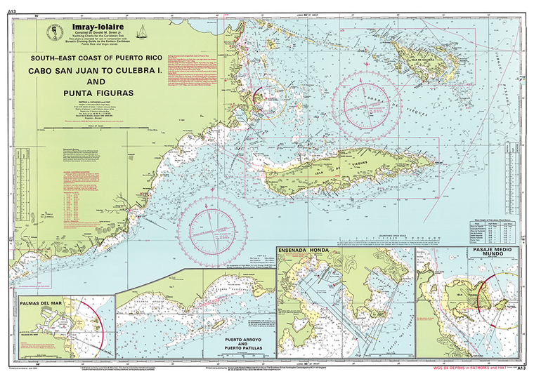 Imray Chart A13: Cabo San Juan to Culebra Island and Punta Figuras