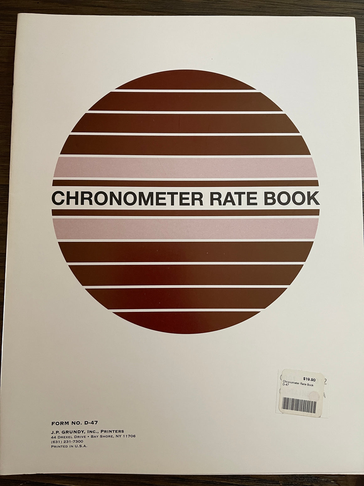 Chronometer Rate Book (Form D-47)