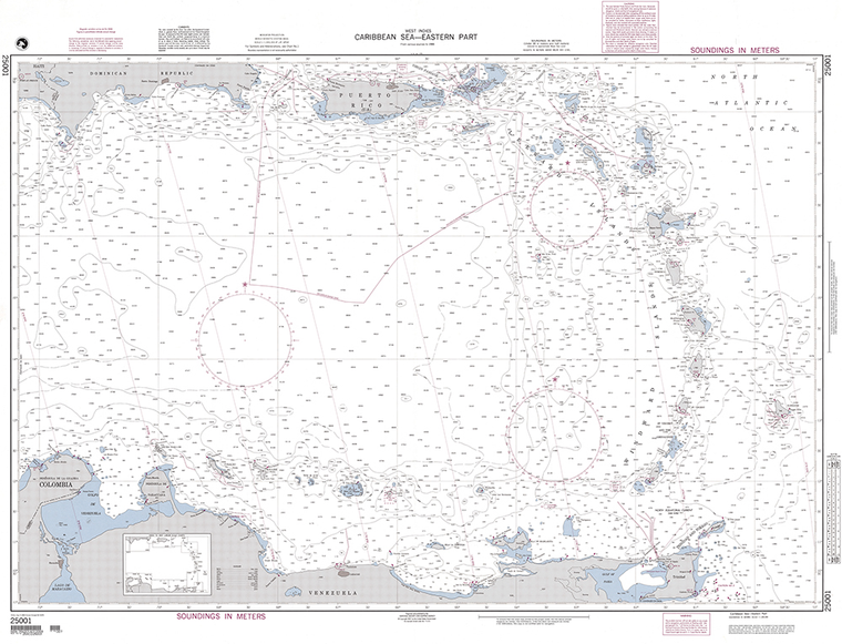 NGA Chart 25001: Caribbean Sea-Eastern Part
