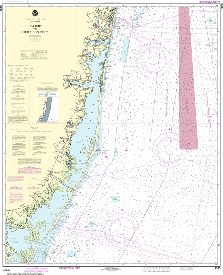 NOAA Chart 12323: Sea Girt to Little Egg Inlet