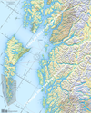 Northern Portion of the Inside Passage Route Planning Map includes the Queen Charlotte Islands, Hecate Strait, Dixon Entrance, and Northern British Columbia Coast