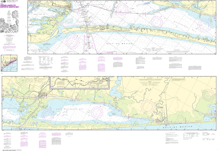 NOAA Chart 11319: Intracoastal Waterway - Cedar Lakes to Espiritu Santo Bay