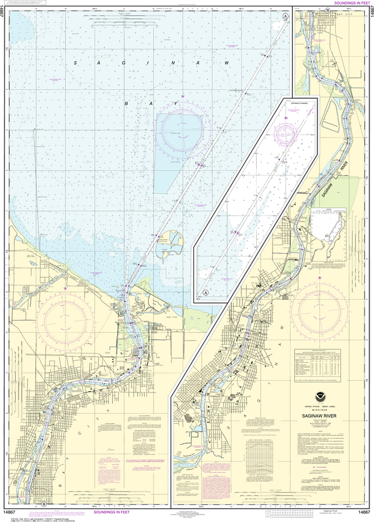 NOAA Chart 14867: Saginaw River