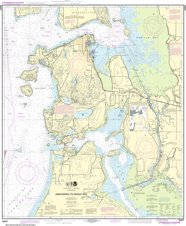 NOAA Charts for US Waters Print on Demand (POD) Tagged "Whidbey