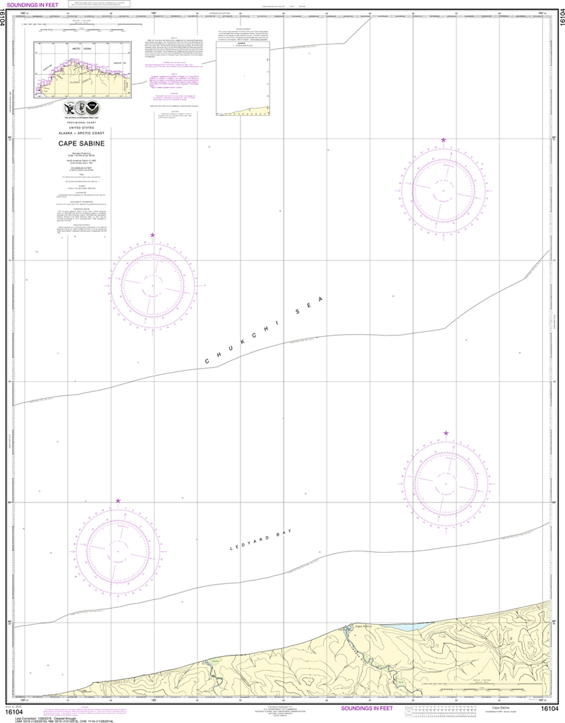 NOAA Chart 16104: Cape Sabine