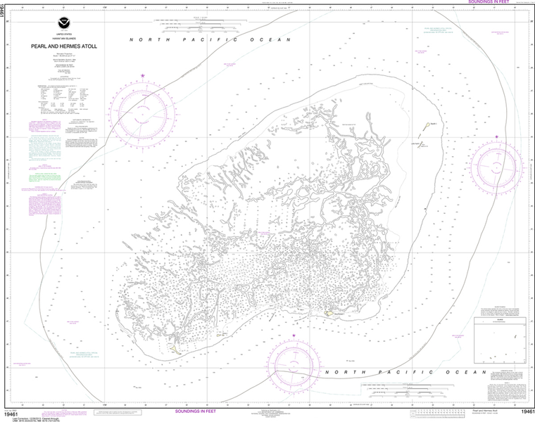 NOAA Chart 19461: Pearl and Hermes Atoll