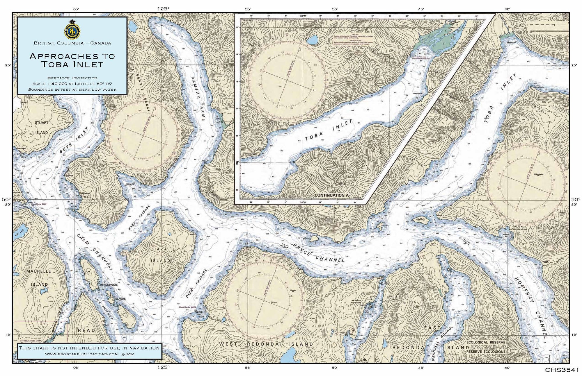 Nautical Placemat: Approaches to Toba Inlet