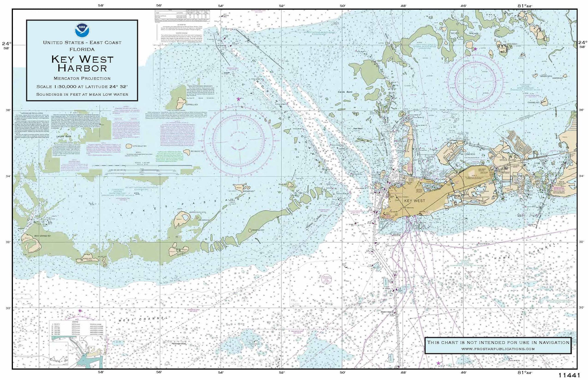 Nautical Placemat: Key West Harbor (FL)