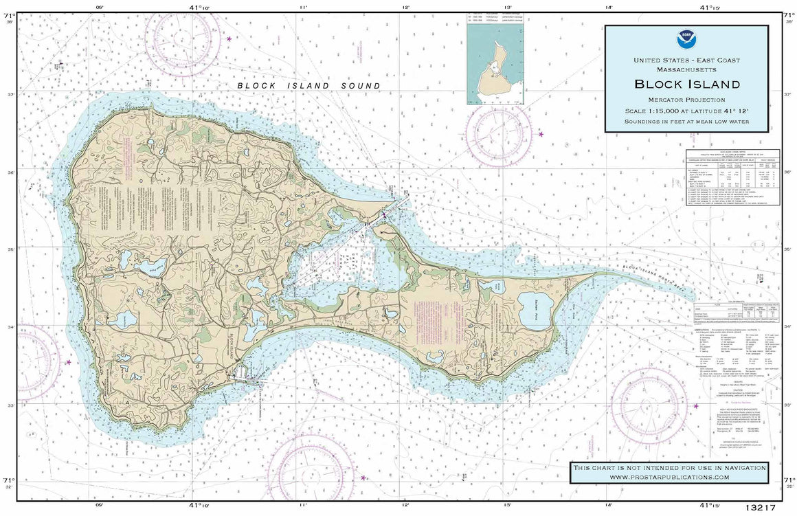 Nautical Placemat: Block Island (RI)