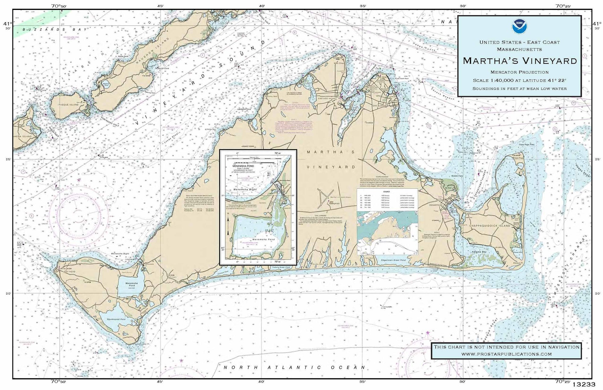 Nautical Placemat: Martha's Vineyard (MA)