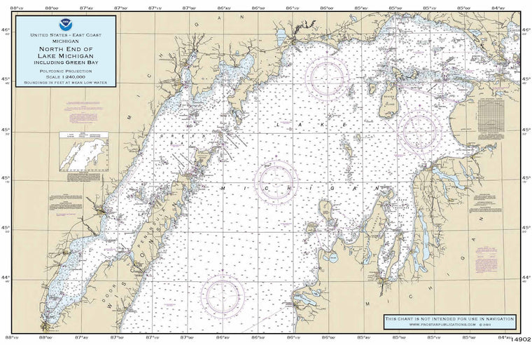 Nautical Placemat: North Lake Michigan / Green Bay