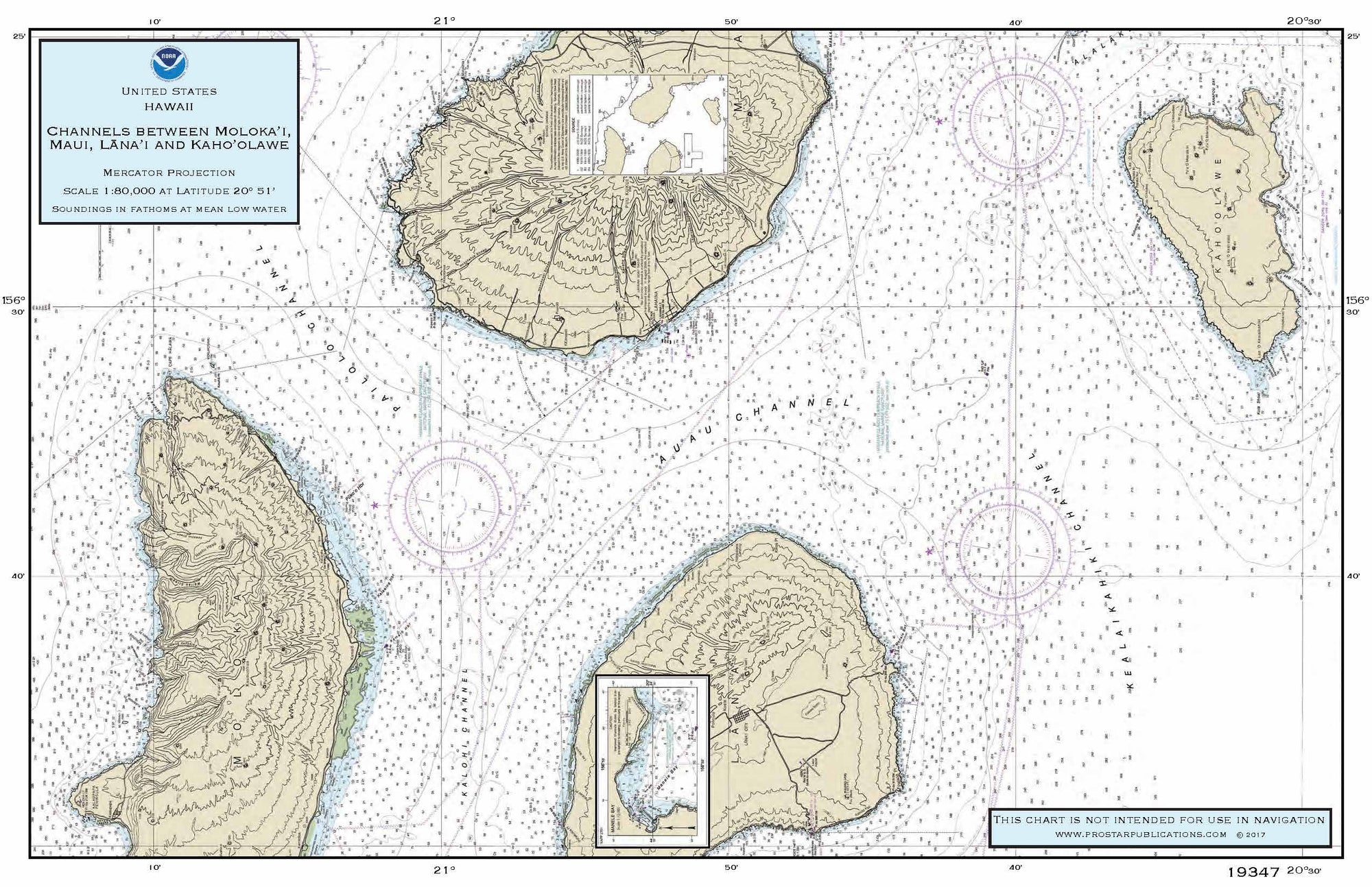 Nautical Placemat: Molokai, Maui, and Lanai
