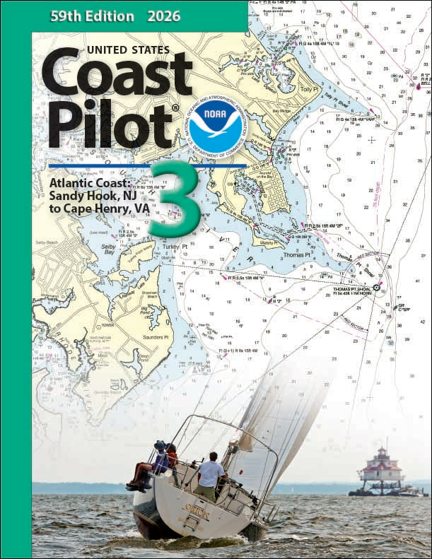 US Coast Pilot 3 (2026), Atlantic Coast: Sandy Hook, NJ, VA
