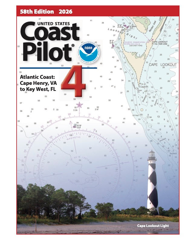 PRE-ORDER US Coast Pilot 4 (2026), Atlantic Coast: Cape Henry, VA to Florida