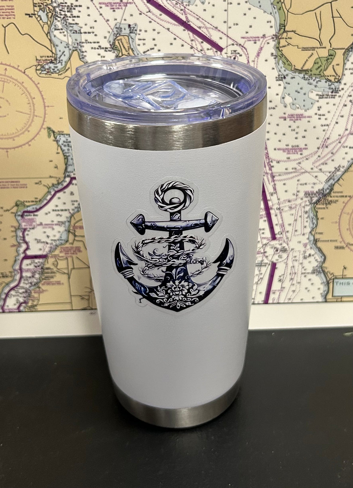 Anchor Coffee Tumbler, White
