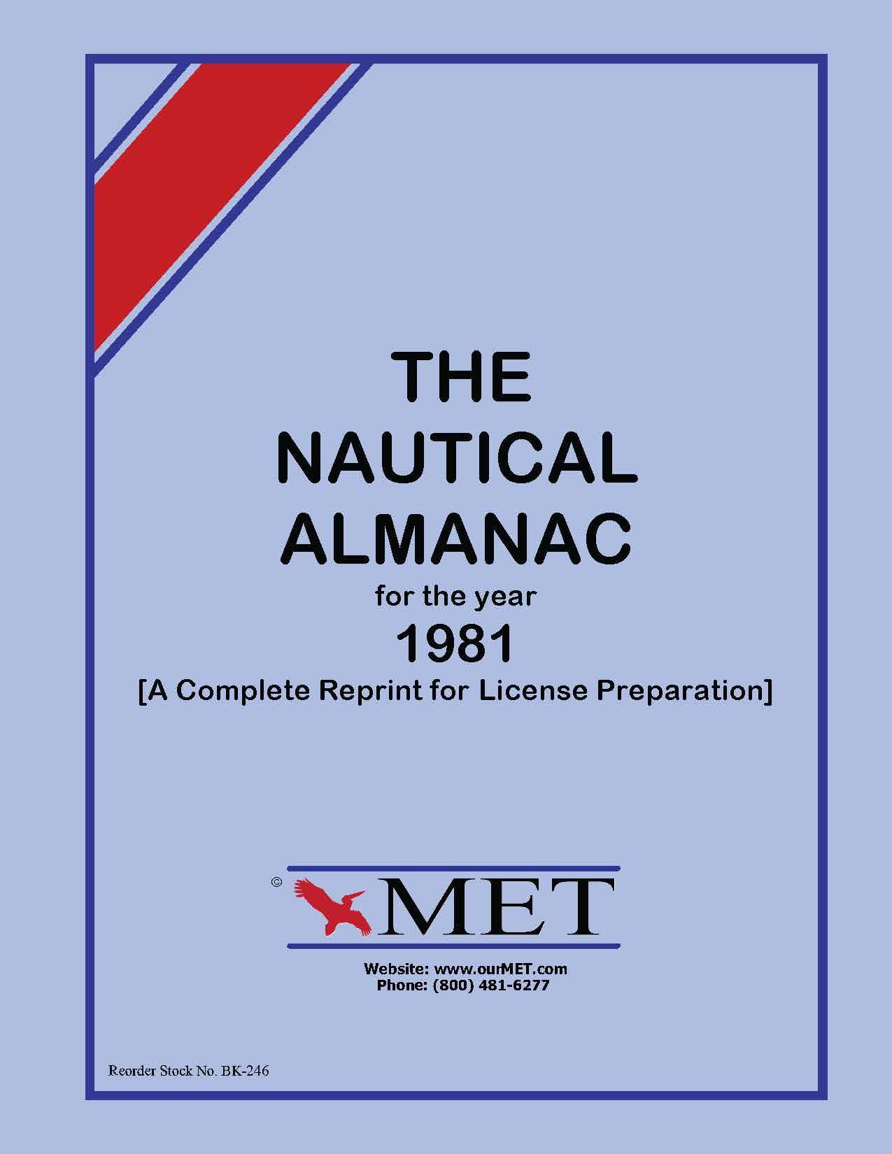 EBook: MET 1981 Nautical Almanac (DIGITAL FILE)