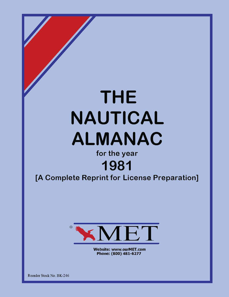 EBook: MET 1981 Nautical Almanac (DIGITAL FILE)