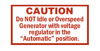S-28 Caution-Do Not Idle/Overspeed