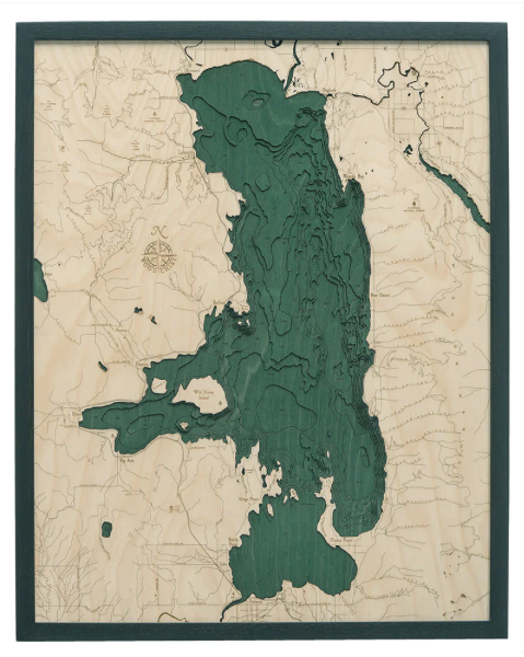 WoodChart of Flathead Lake, Montana