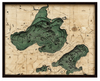 WoodChart of Lake Mendota / Montana, Madison, Wisconsin