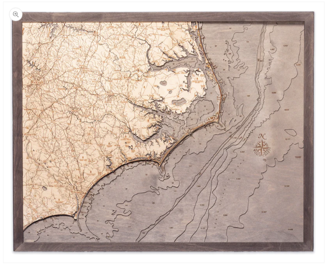 WoodChart of North Carolina Coast