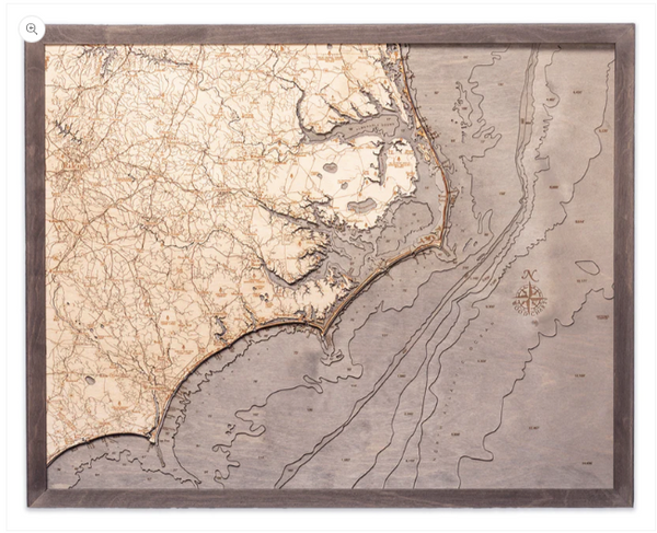 WoodChart of North Carolina Coast - Captain's Nautical Books &amp; Charts