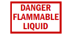 S-168 Danger Flammable Liquid