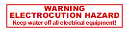 S-193 Warning Electrocution Hazard