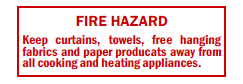 S-203 Fire Hazard-Keep Curtains