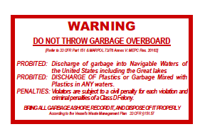 S-226 WARNING Do Not Throw Garbage
