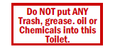S-234 Notice: Do Not Put Any -Toilet