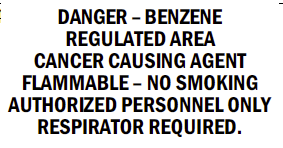 S-249 Danger Benzene