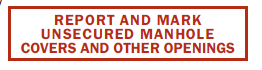 S-257 Report & Mark Unsecured Manhole