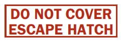 S-263 Do No Cover Escape Hatch
