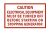 S-37 Caution-Elec Equip Must Be Off