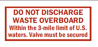 S-49 Do Not Discharge Waste Overbrd
