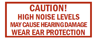 S-50 Caution High Noise Levels