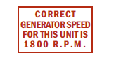 S-96 Correct Generator Speed 1800rpm