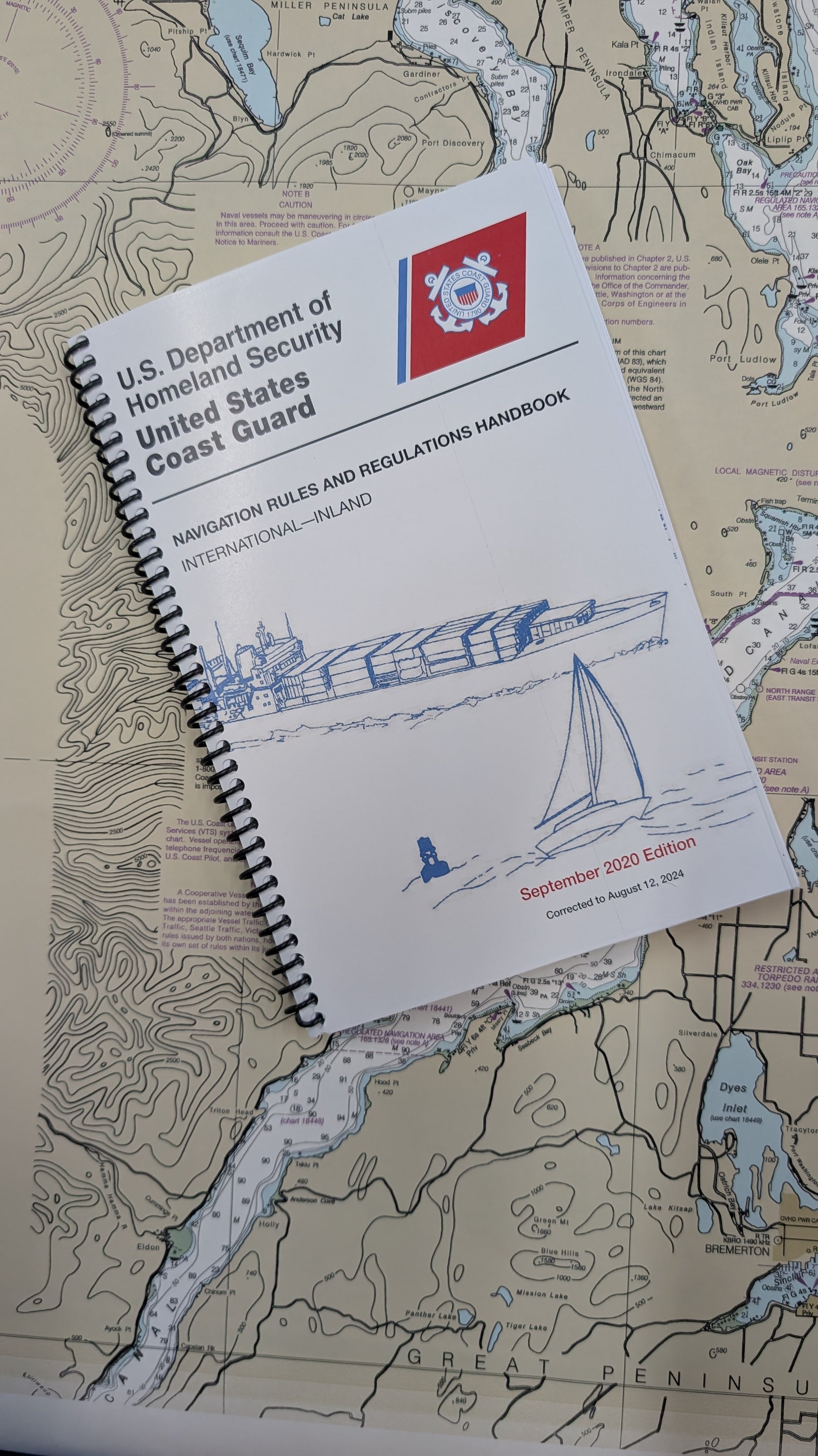 USCG Navigation Rules & Regulations Handbook (New Edition & Spiral Bound)
