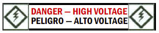 SSE-122 Danger High Voltage Peligro