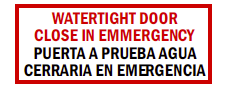 SSE-139 Watertight Door Close In Emergency